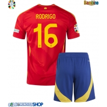 Maglie da calcio Spagna Rodri Hernandez #16 Prima Maglia Bambino Europei 2024 Manica Corta (+ Pantaloni corti)